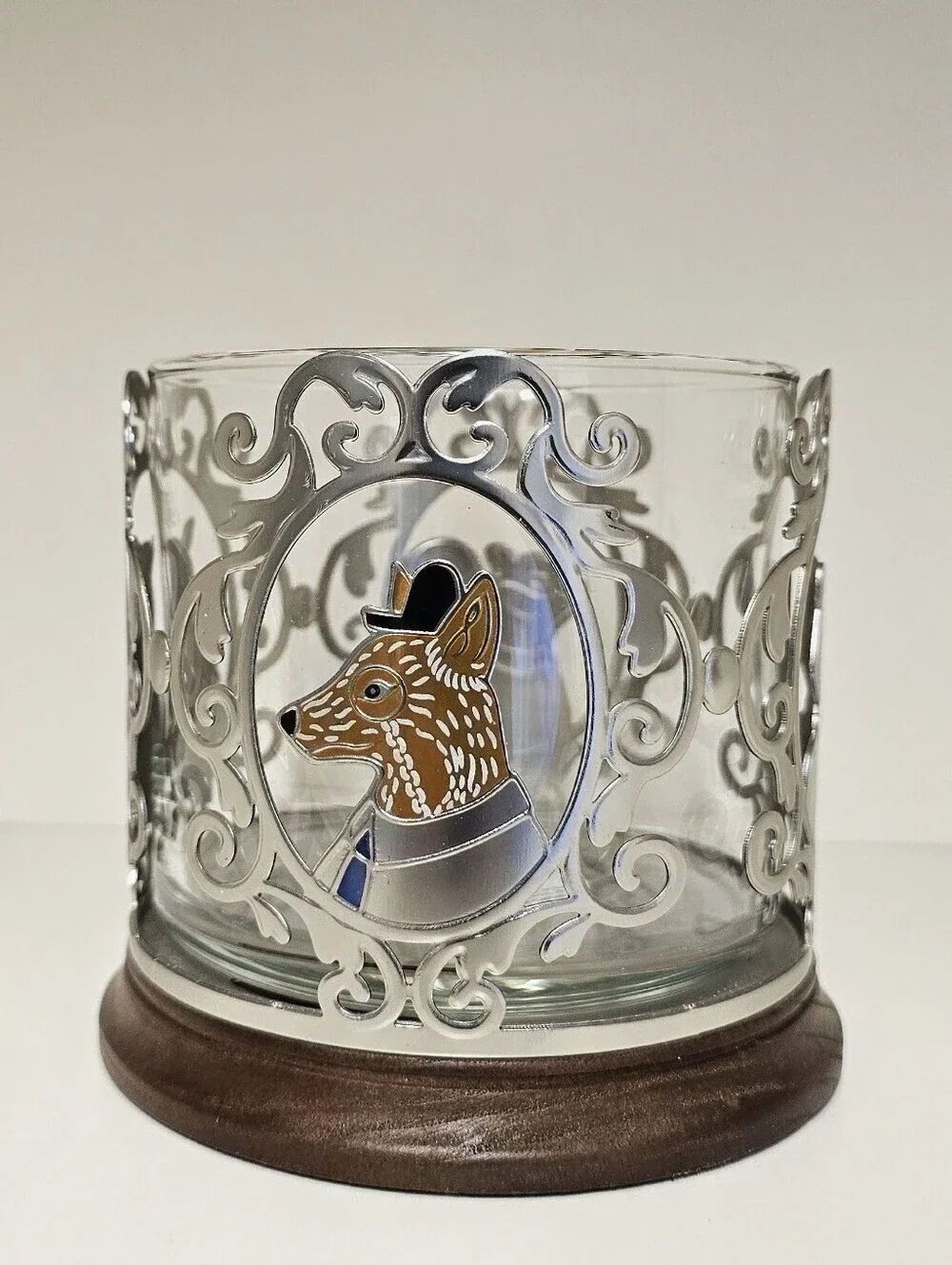 RARE Forest Critters Bath & Body Works Metal Candle Holder Fox Owl Squirrel NWOT